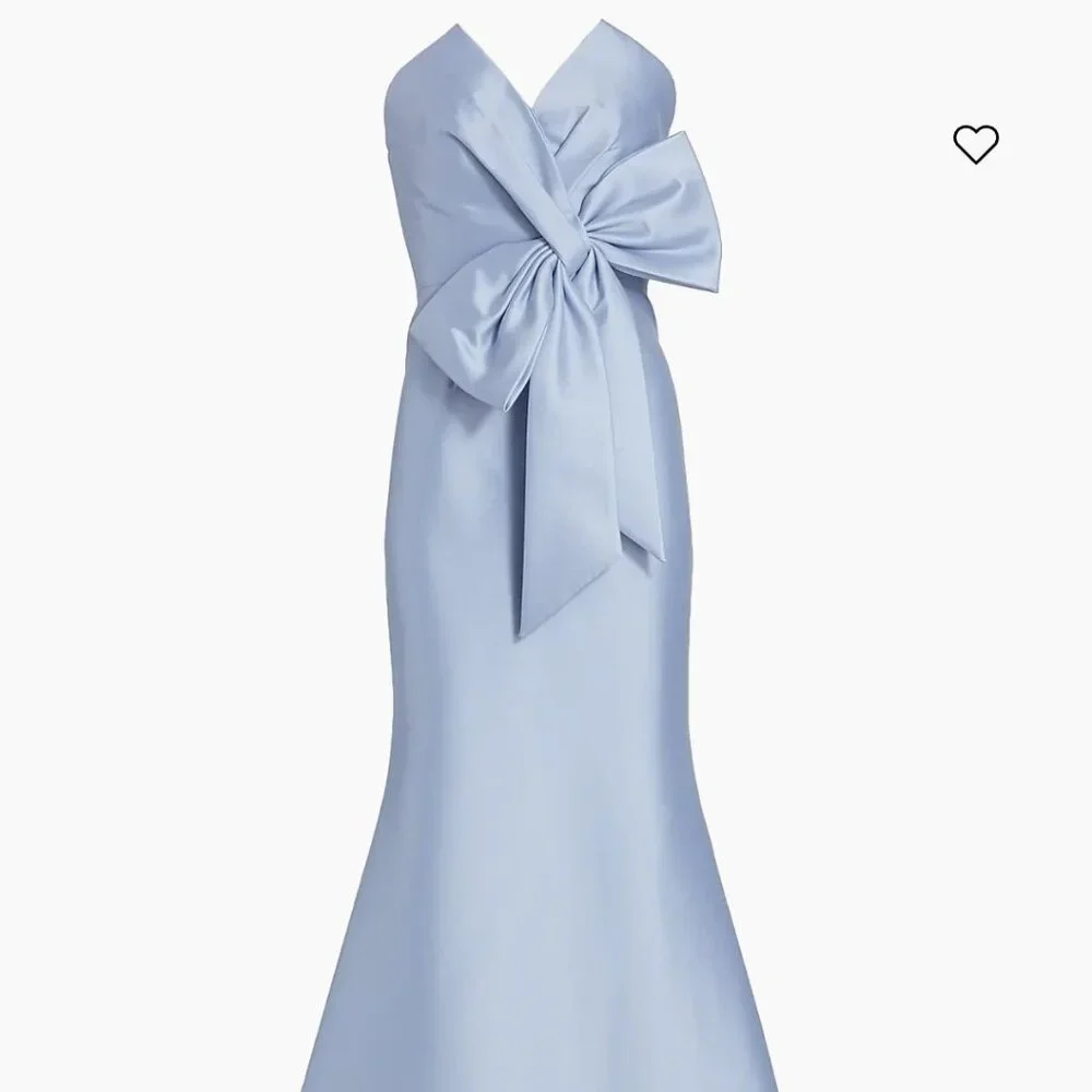 Badgley Mischka Strapless Blue Dress - Picture 2 of 11